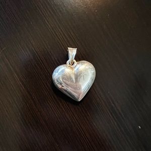Sterling solid  silver heart pendant